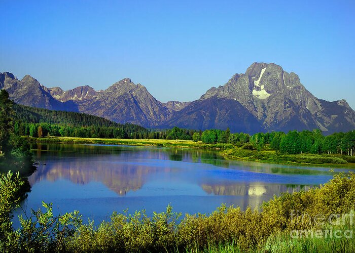 Grand Teton Greeting Card featuring the photograph Fall at Oxbow Bend by Robert Bales