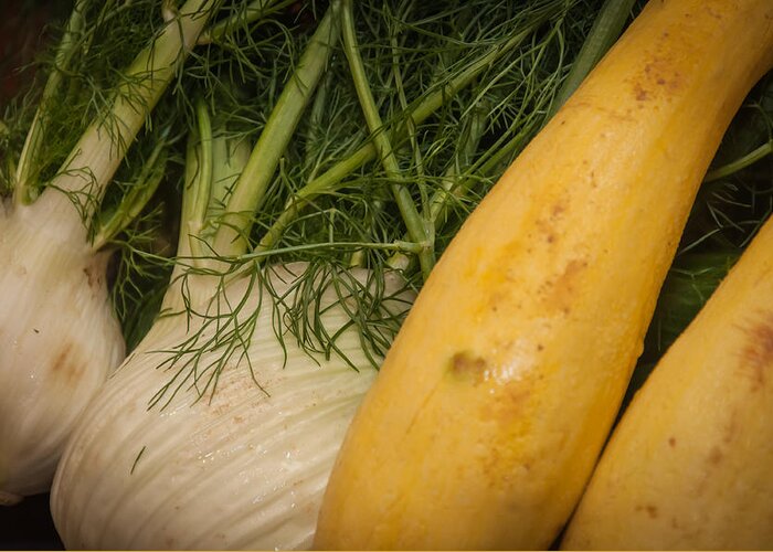 Food Greeting Card featuring the photograph Fennel and Squash by Frank Mari