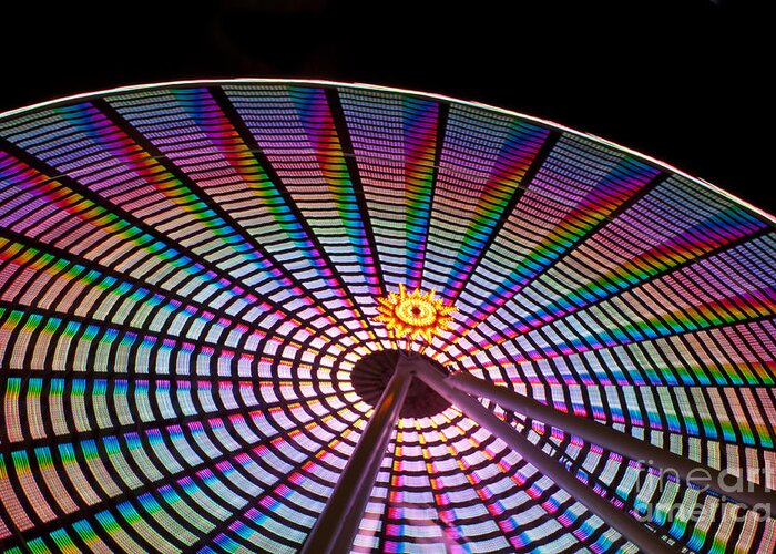 Ferris Wheel Greeting Card featuring the photograph Ferris Wheel Rainbow by Darleen Stry