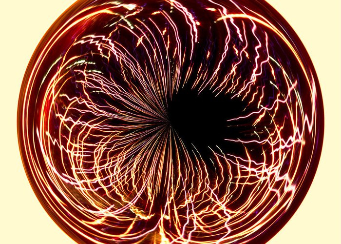 Fireworks Greeting Card featuring the photograph Fireworks Orb by Bill Barber