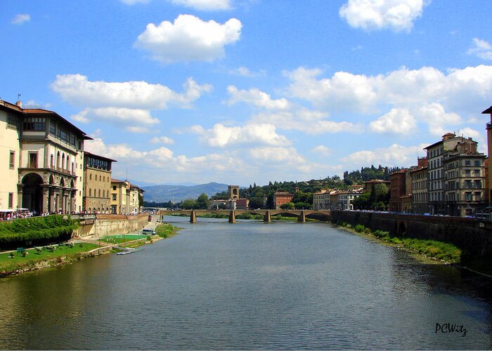 Italy Greeting Card featuring the photograph Florence Arno River by Patrick Witz