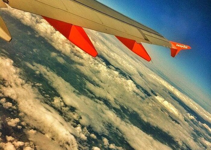 Easyjet Greeting Card featuring the photograph Flying From #london #england To by Joey El Burro