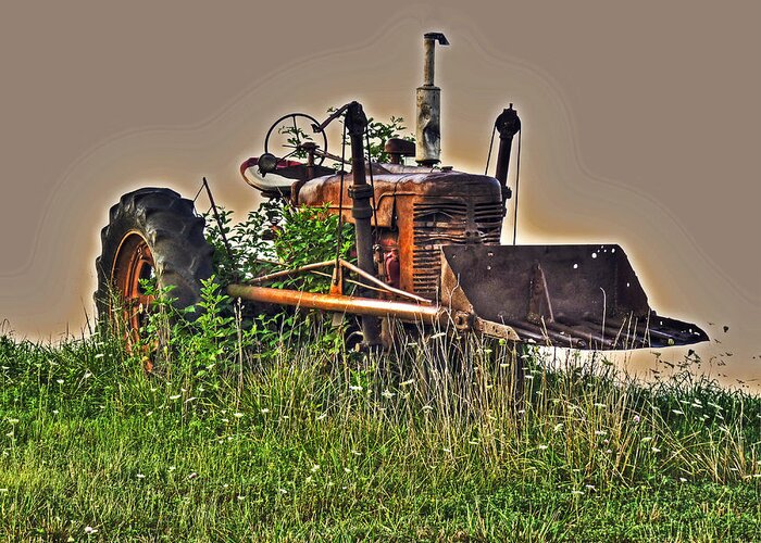 Tractor Greeting Card featuring the photograph Forgotten III by William Fields