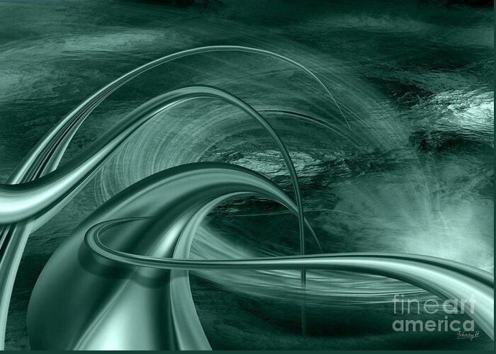 Abstract Greeting Card featuring the digital art Forms in movements 2 by Johnny Hildingsson