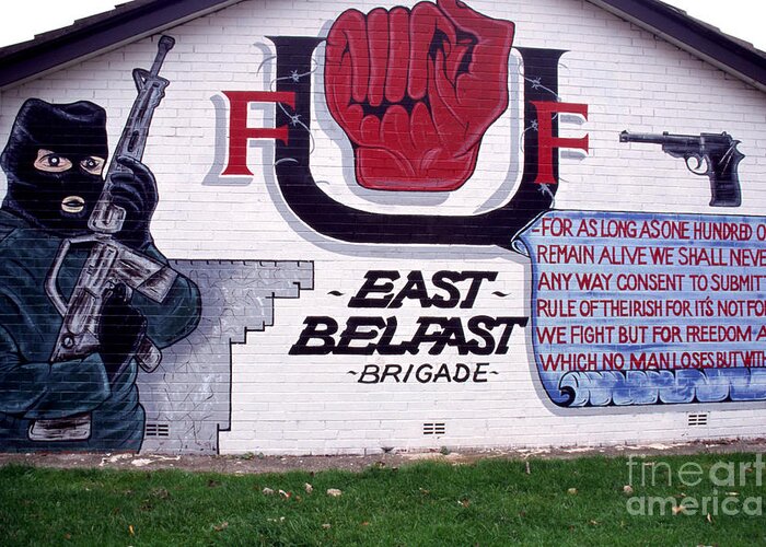 Newtownards Road Greeting Card featuring the photograph Freedom Corner Mural Belfast by Thomas R Fletcher