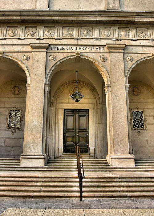 Door Greeting Card featuring the photograph Freer Gallery Entrance by Steven Ainsworth