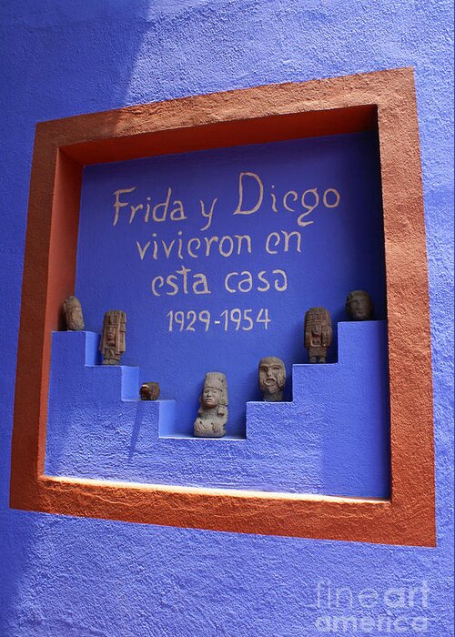 Mexico City Greeting Card featuring the photograph FRIDA KAHLO MUSEUM Mexico City by John Mitchell