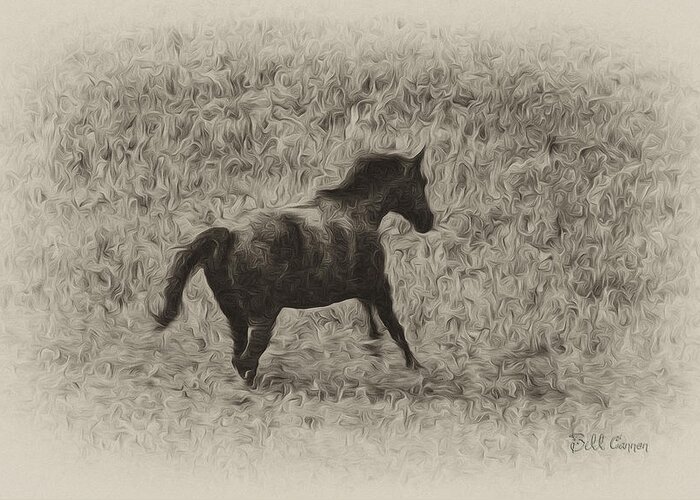 Galloping Horse Greeting Card featuring the photograph Galloping Horse by Bill Cannon