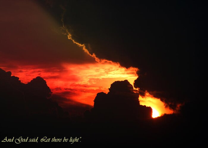 Air Greeting Card featuring the photograph Genesis Light by Emanuel Tanjala