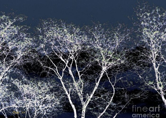 Dale Ford Greeting Card featuring the digital art Ghost Trees by Dale  Ford