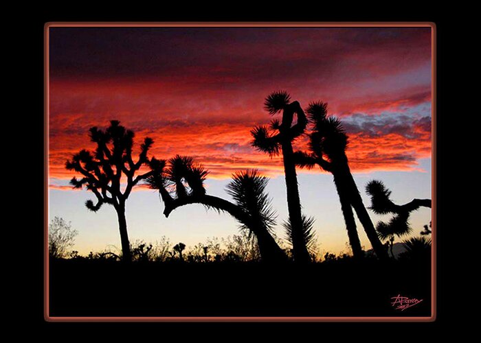 Landscape Greeting Card featuring the photograph Giants of Joshua Tree CA by Atheena Romney