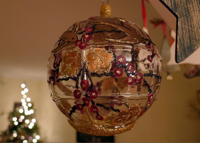 Glass Greeting Card featuring the photograph Glass Bauble by Richard Reeve