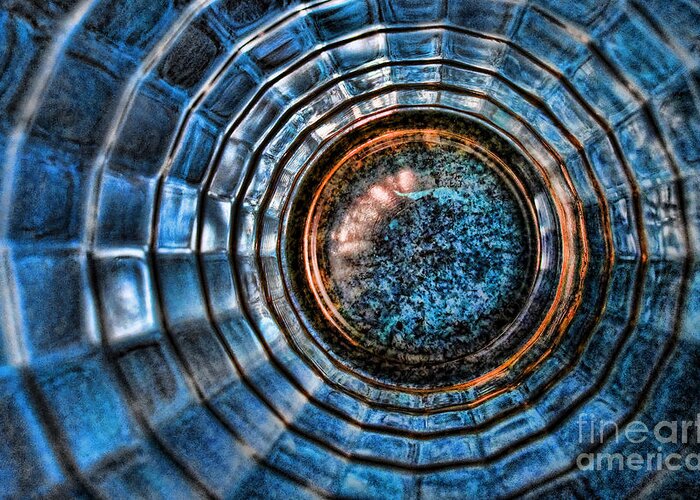 Glass Greeting Card featuring the photograph Glass Series 3 - The Time Tunnel by Nora Martinez