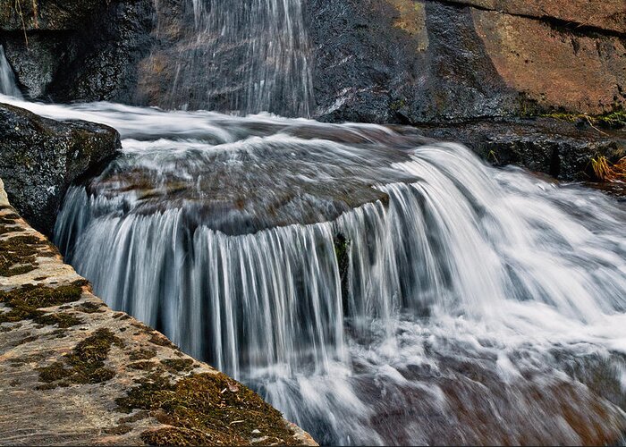 Waterfalls Greeting Card featuring the photograph Glendale Falls detail by Fred LeBlanc