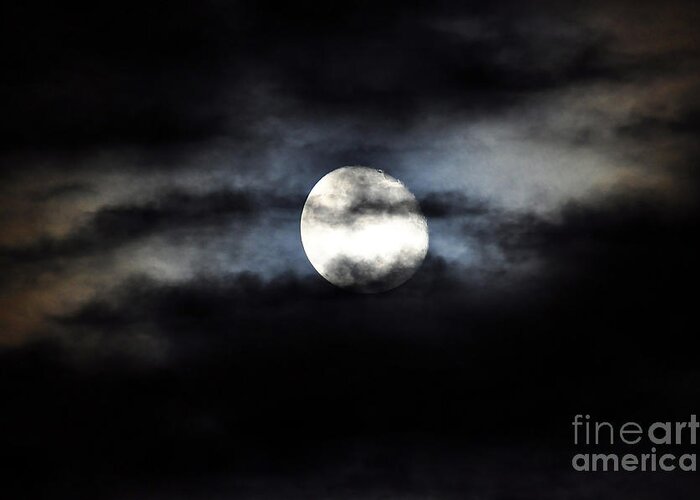 Moon Greeting Card featuring the photograph Glorious Gibbous by Al Powell Photography USA