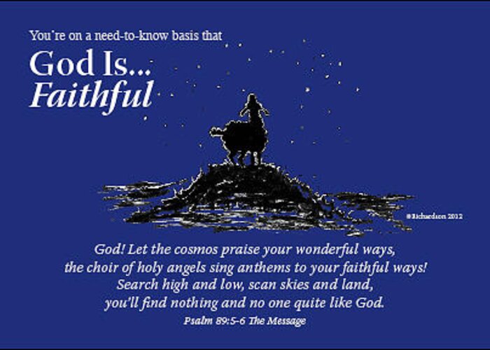 Faithful Greeting Card featuring the painting God is Faithful by George Richardson