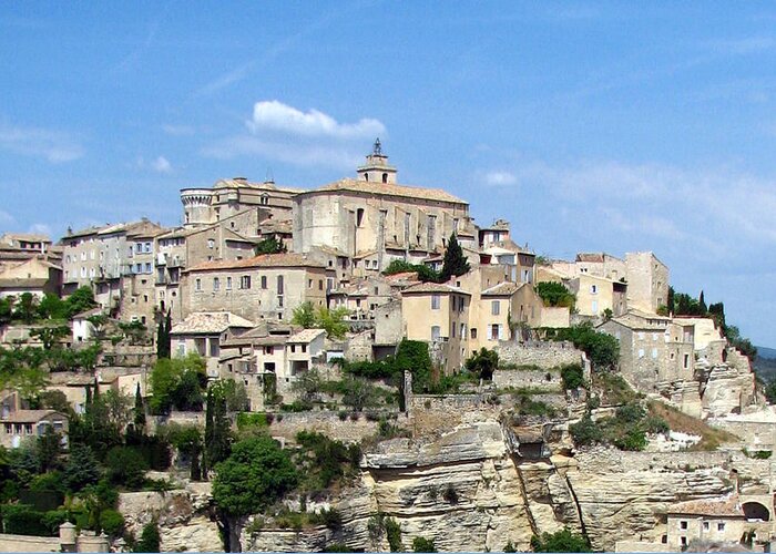 Gordes Greeting Card featuring the photograph Gordes in Provence by Carla Parris