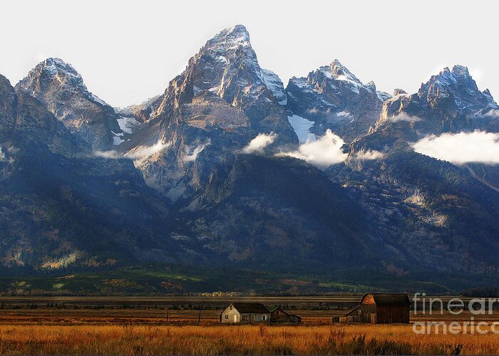 Grand Tetons Greeting Card featuring the photograph Grand Teton Landscape by Clare VanderVeen