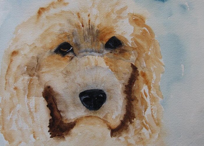 Cocker Spaniel Greeting Card featuring the painting Guiseppi by JoAnne Hessong