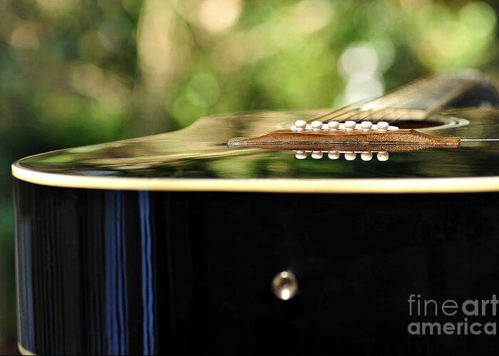 Photography Greeting Card featuring the photograph Guitar Abstract 3 by Kaye Menner