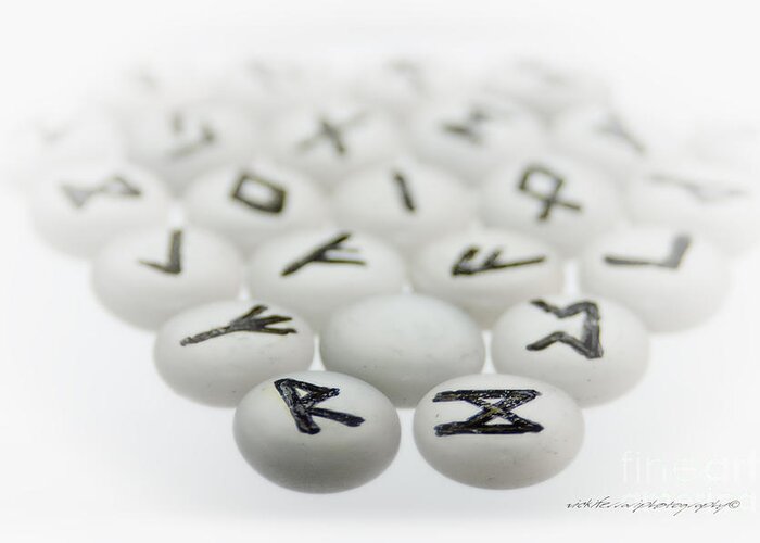 Runes Greeting Card featuring the photograph Handmade Runes by Vicki Ferrari