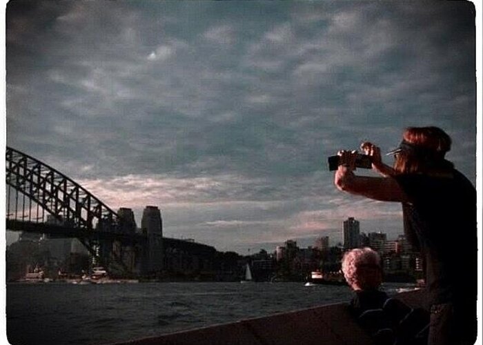 Harbourbridge Greeting Card featuring the photograph Harbour View by Sydney Australia