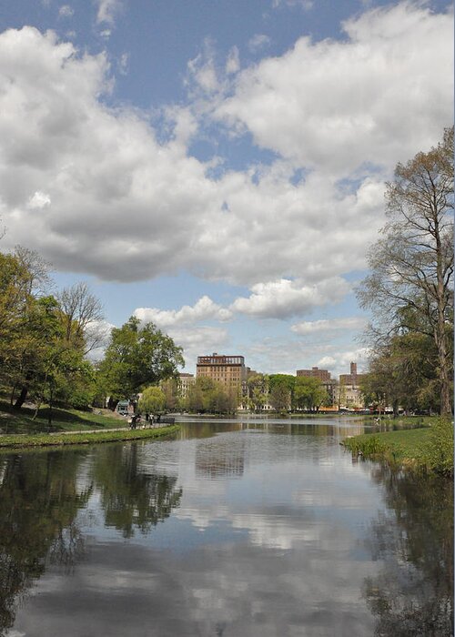 Harlem Meer Greeting Card featuring the photograph Harlem Meer in Central Park by Sarah McKoy