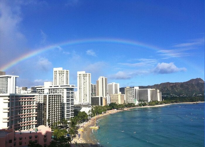 Rainbow Greeting Card featuring the photograph Hawaii by Landry McKee 