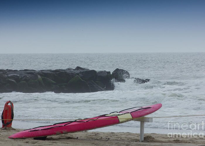 Hdr Greeting Card featuring the photograph HDR Pink Surf Board Floater Ocean Sea Seascape Photos Pictures Gallery Sell Buy Selling Photography by Al Nolan