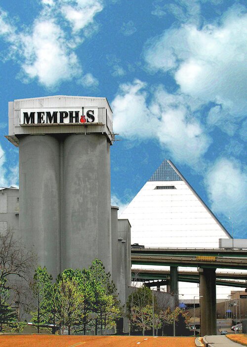 Silo Greeting Card featuring the photograph Hello Memphis by Lizi Beard-Ward