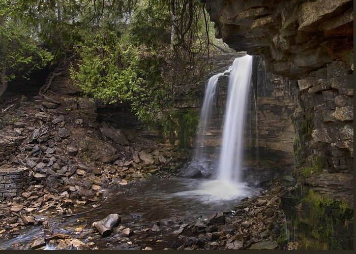 Water Greeting Card featuring the photograph Hilton Falls by Robin Webster