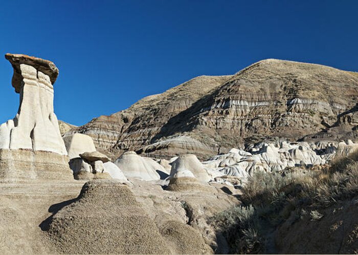 Hoodoos Greeting Card featuring the photograph Hoodoos Alberta by David Kleinsasser