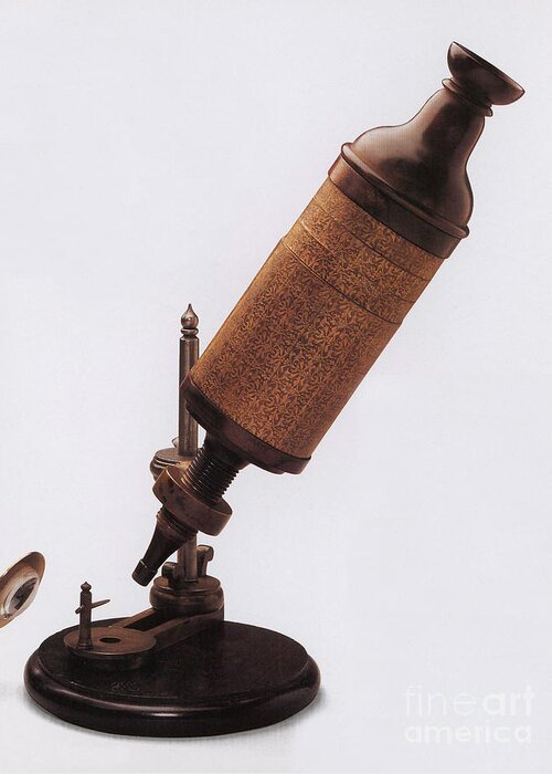 Hooke Greeting Card featuring the photograph Hookes Microscope by Photo Researchers