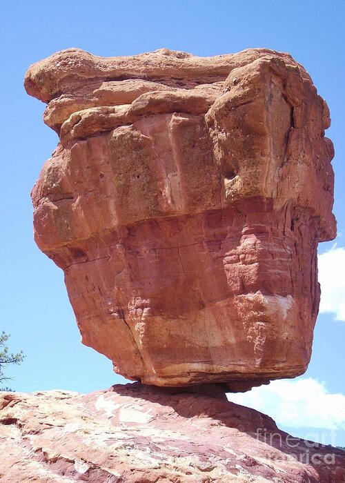 Garden Of The Gods Rock Formation Greeting Card featuring the photograph How Is This Possible? by Michelle Welles