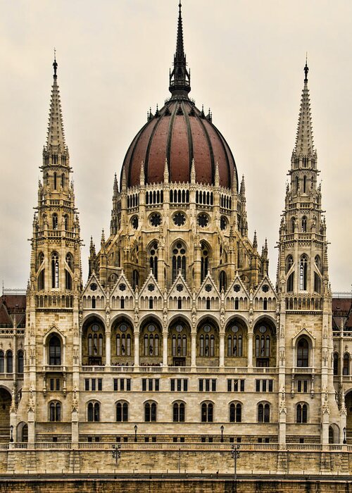 Parliment Building Greeting Card featuring the photograph Hungarian Parliment Building by Jon Berghoff