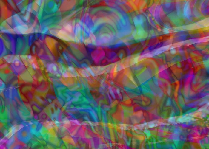 Abstract Greeting Card featuring the digital art In the Mood by Kevin Caudill