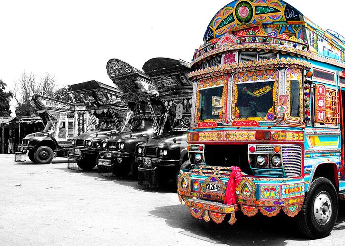 Indian Greeting Card featuring the photograph Indian Truck by Sumit Mehndiratta