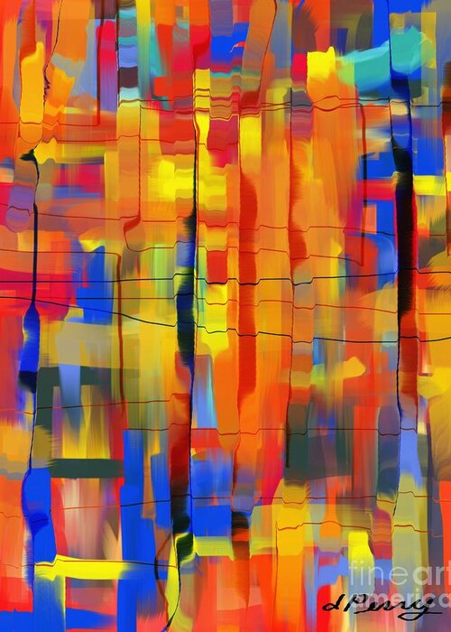 Abstract Art Prints Greeting Card featuring the digital art Interconnect by D Perry