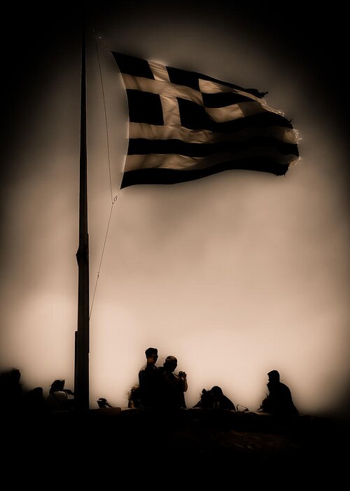 Acropolis Greeting Card featuring the photograph Athens, Greece - Invading Hoards by Mark Forte