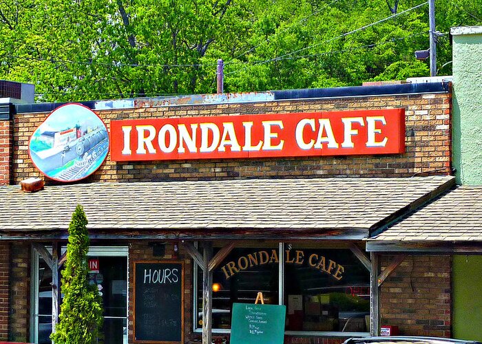 Irondale Greeting Card featuring the photograph Irondale Cafe by Jo Sheehan