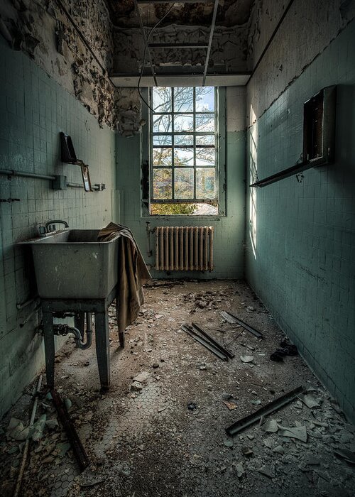 Hdr Greeting Card featuring the photograph Janitors Closet by Gary Heller