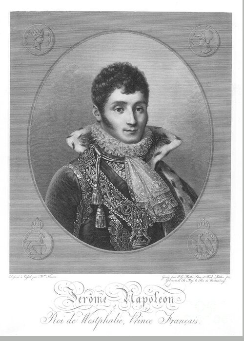 1807 Greeting Card featuring the photograph Jerome Bonaparte by Granger