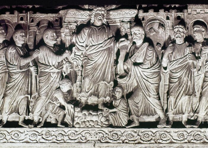 4th Century Greeting Card featuring the photograph Jesus & Apostles by Granger