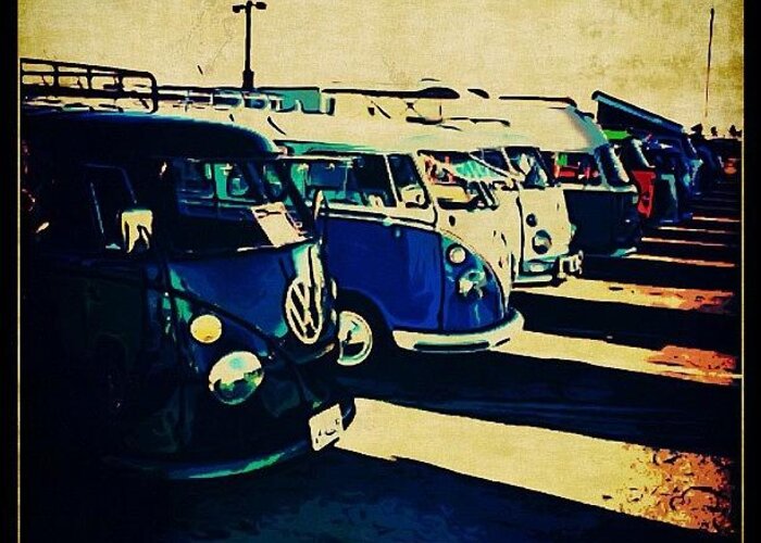 Paintstyle Greeting Card featuring the photograph #jumpedthegunposting #vw #volkswagon by Exit Fifty-Seven