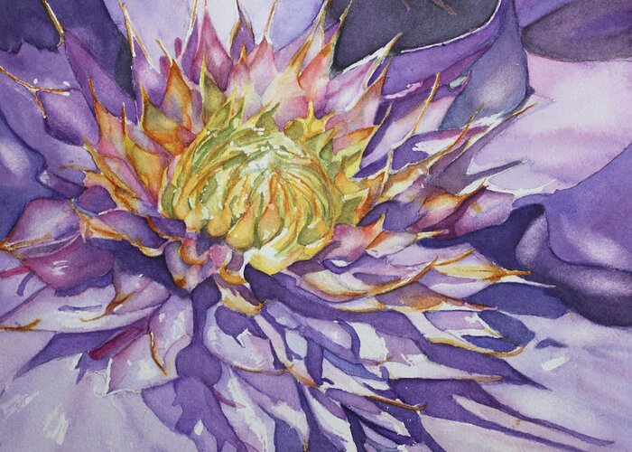 Watercolor Greeting Card featuring the painting Kaleidoscope by Christiane Kingsley