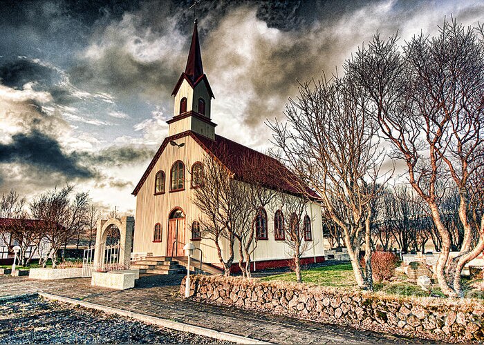 Kotstrond Greeting Card featuring the photograph Kotstrond Church I Iceland by Jack Torcello