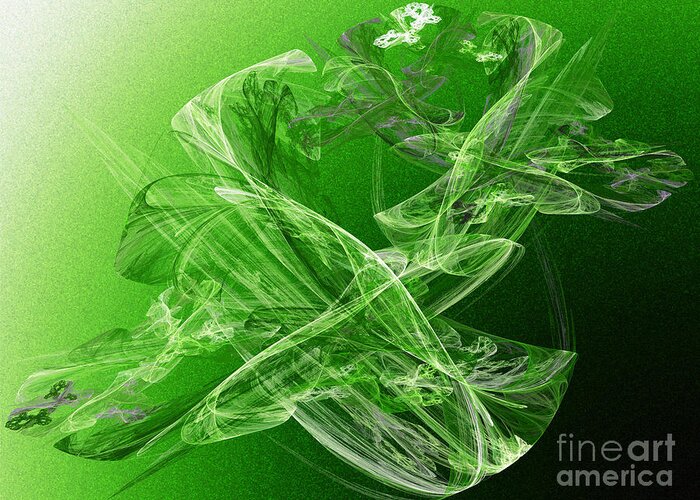 Fine Art Greeting Card featuring the digital art Krypton Lace by Andee Design