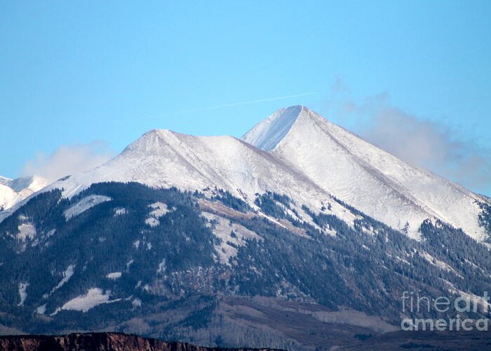 La Sal Greeting Card featuring the photograph La Sal Mountains 111 by Pamela Walrath