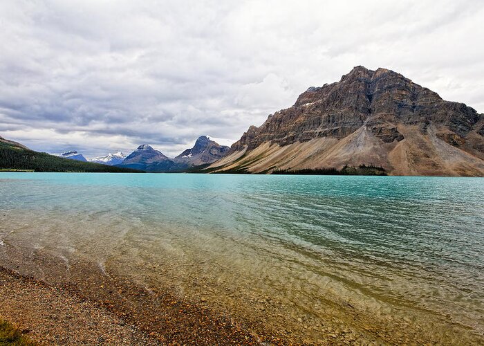 Alberta Greeting Card featuring the photograph Lake in the Canadian Rockies by George Oze