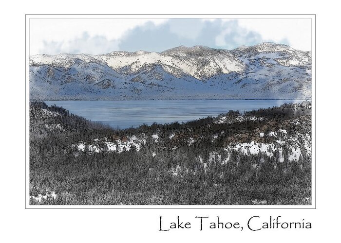 Nature Greeting Card featuring the photograph Lake Tahoe California in Winter by Brandon Bourdages